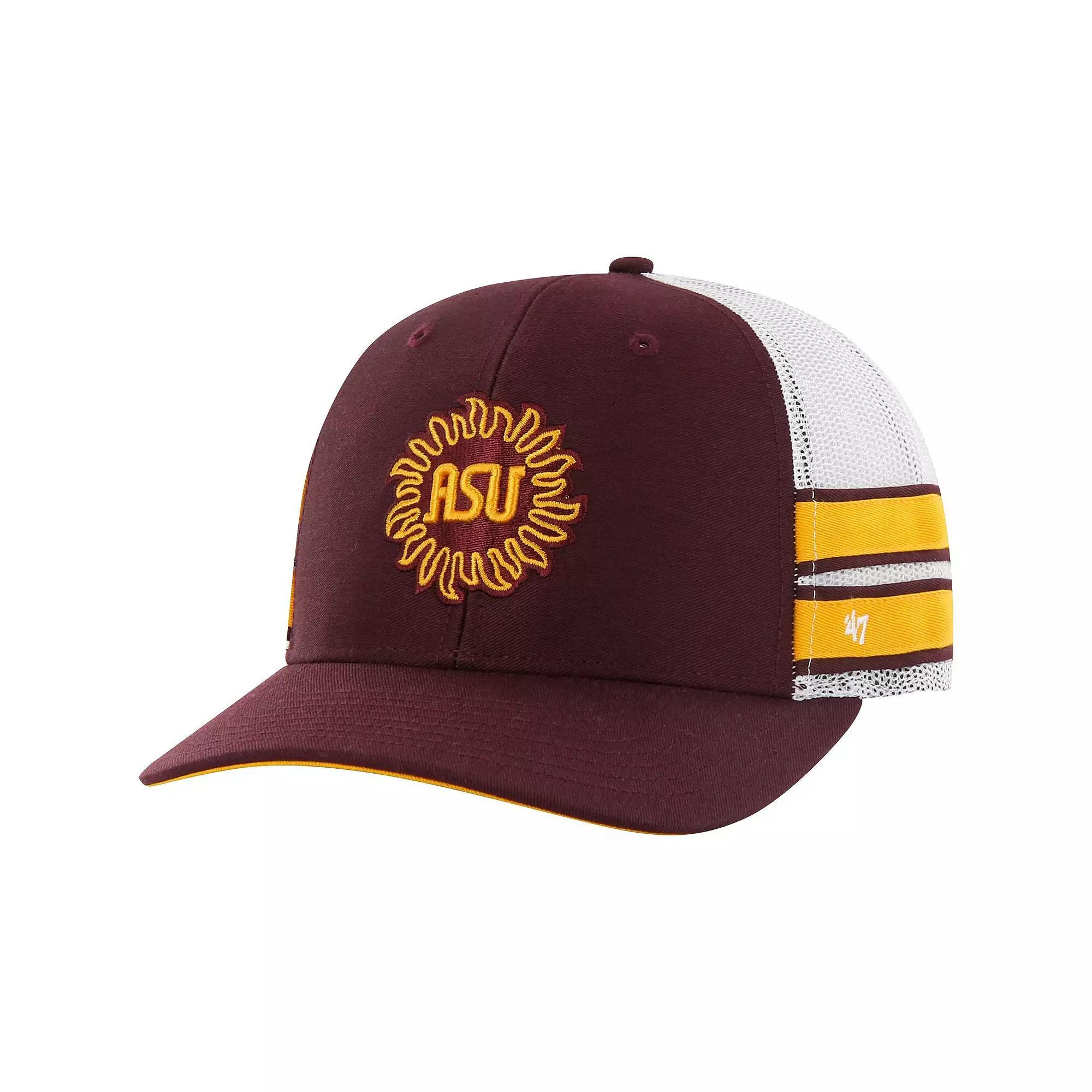 Mens 47 Maroon Arizona State Sun Devils Straight Eight Adjustable Trucker Hat Product Image