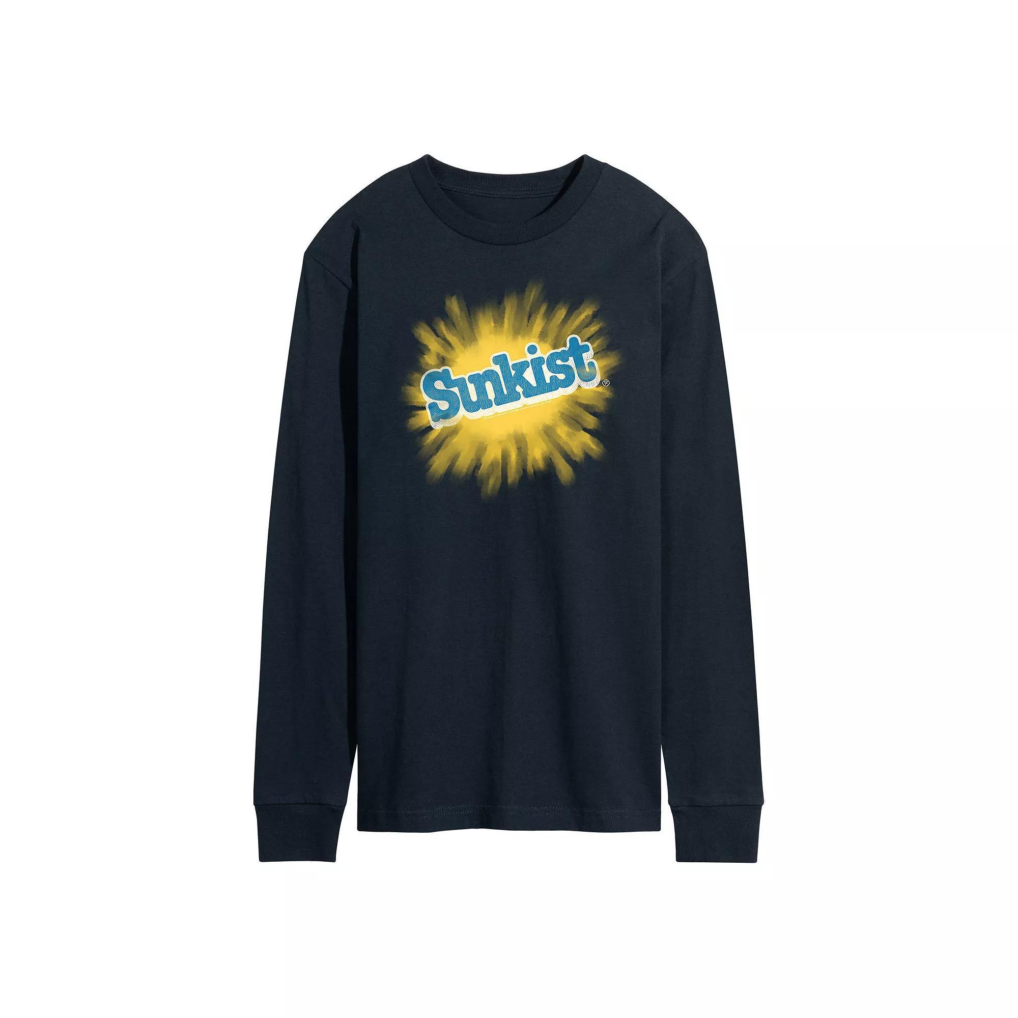 Mens SpongeBob SquarePants 100 Days Of School Long Sleeve Graphic Tee Blue Product Image