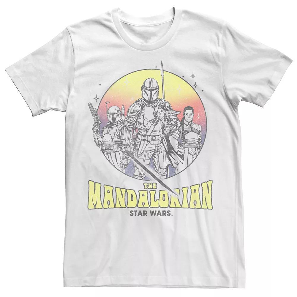 Men's Star Wars The Madalorian Retro Mando Tee, Size: Medium, White Product Image