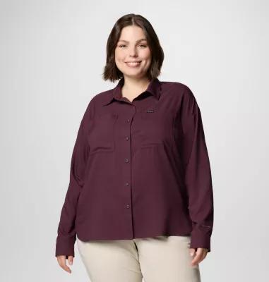 Columbia Womens Silver Ridge Utility Long Sleeve Shirt - Plus Size- Product Image