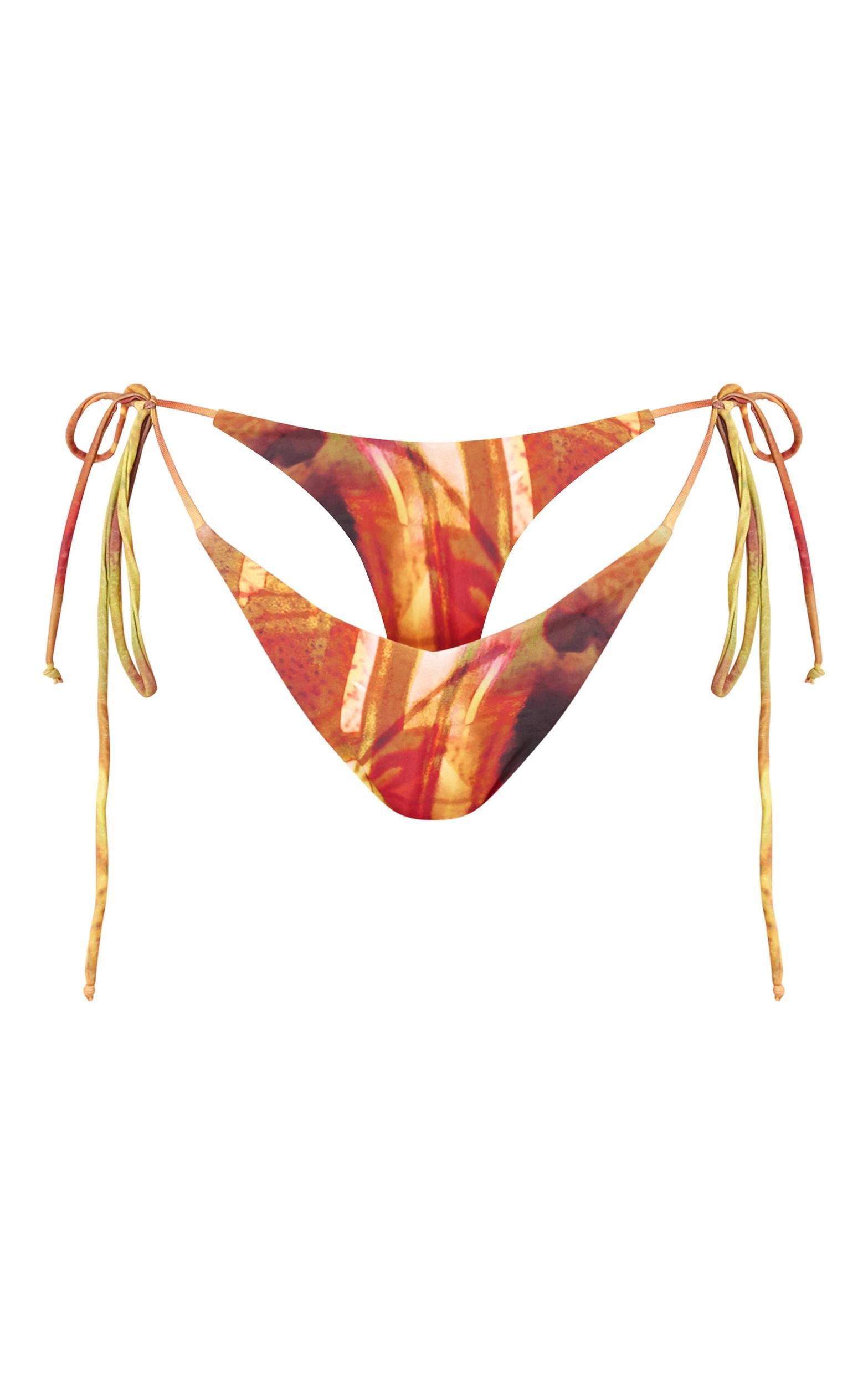 Multi V Front Tie Side Bikini Bottoms Product Image