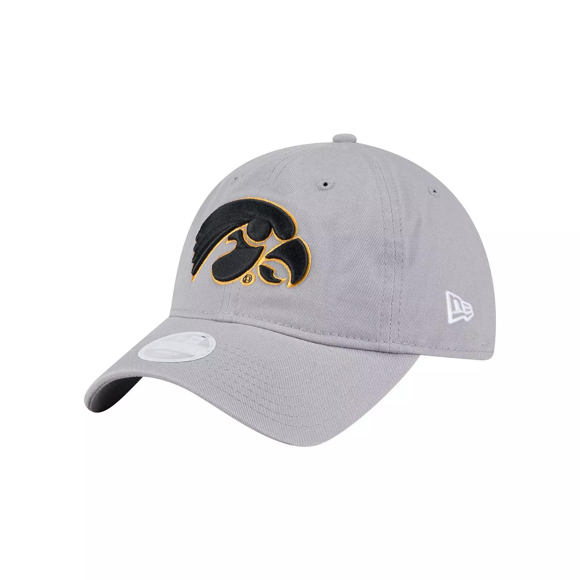 Womens New Era Gray Iowa Hawkeyes Logo 9TWENTY Adjustable Hat Product Image