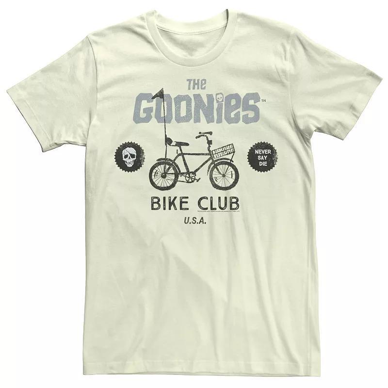 Men's The Goonies Bike Club Never Say Die Text Tee, Size: 3XL, Natural Product Image