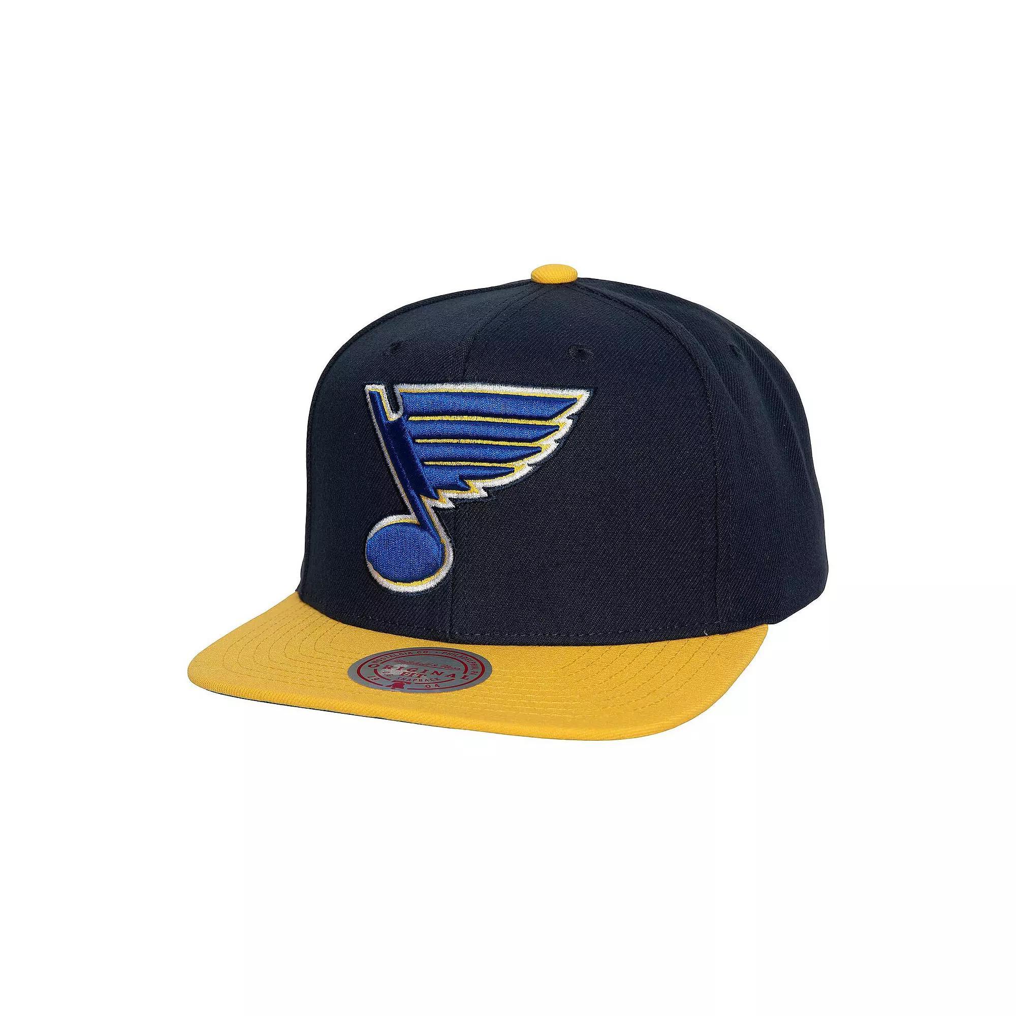 Men's Mitchell & Ness Navy St. Louis Blues Core Team Ground 2.0 Snapback Hat Product Image