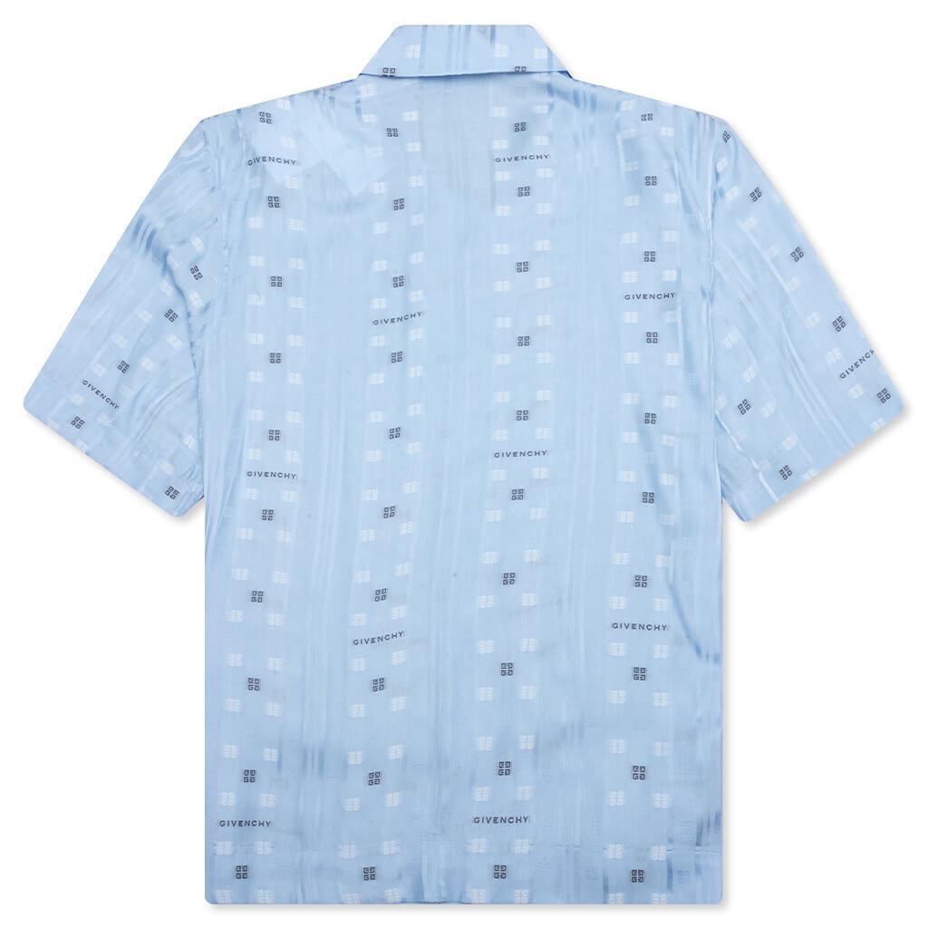 Boxy Fit Shirt w/ Hawaiian Collar - Navy/Light Blue Male Product Image