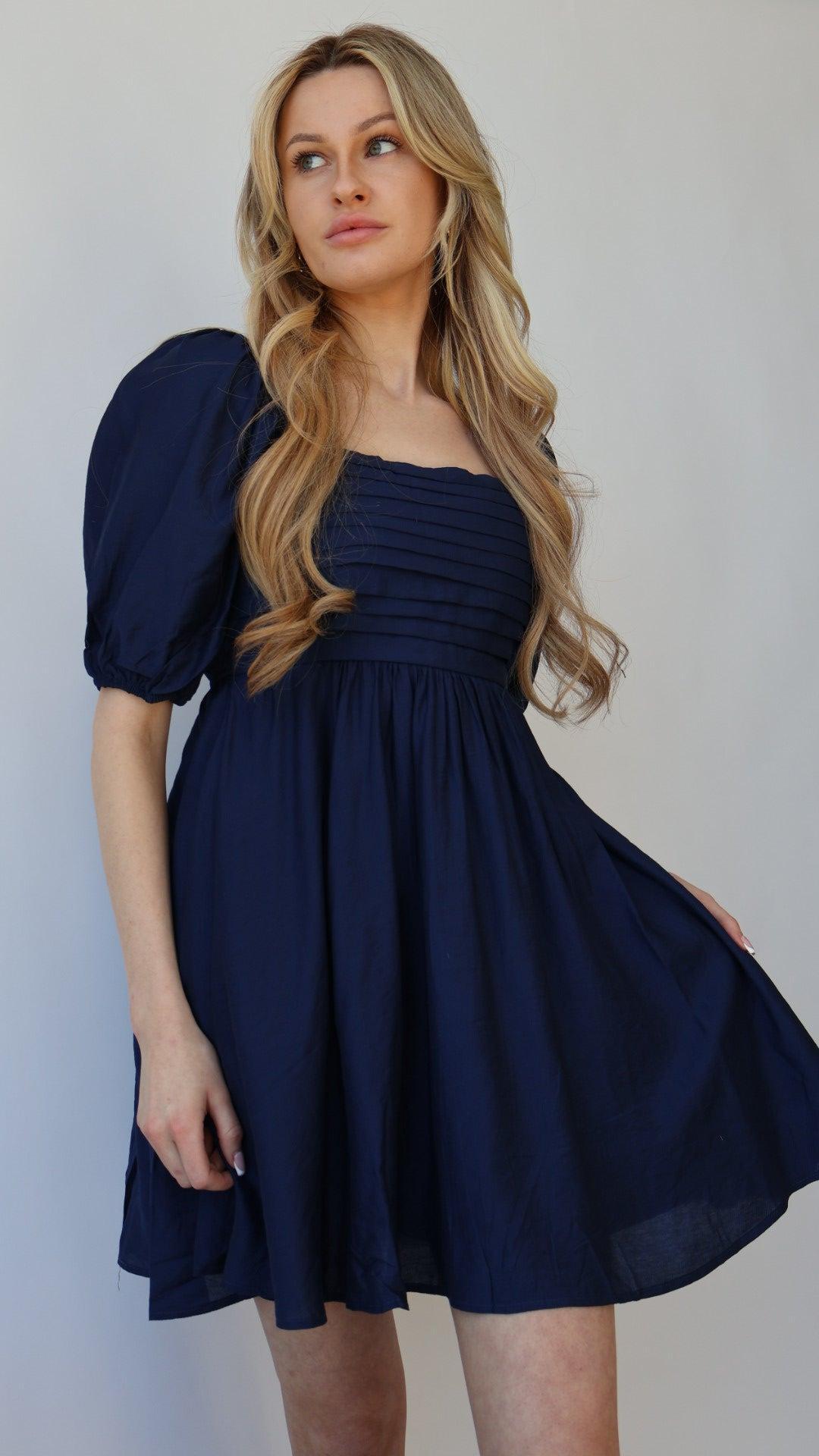 Puff Sleeve Babydoll Dress Product Image