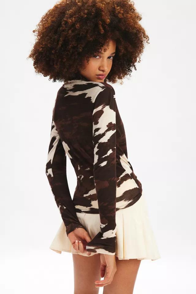 BDG Timmy Long Sleeve Turtleneck Jersey Knit Tee Product Image