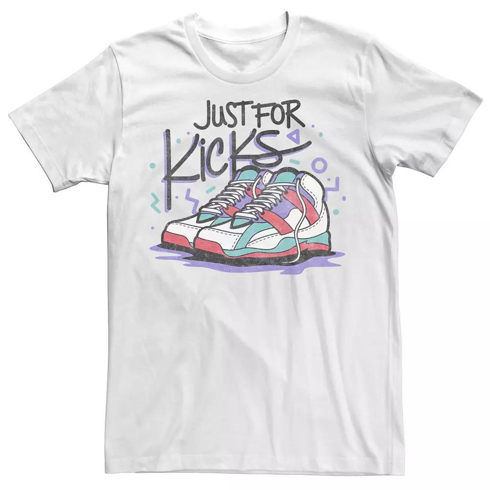 Men's Tennis Shoe "Just For Kicks" Tee, Size: Small, White Product Image