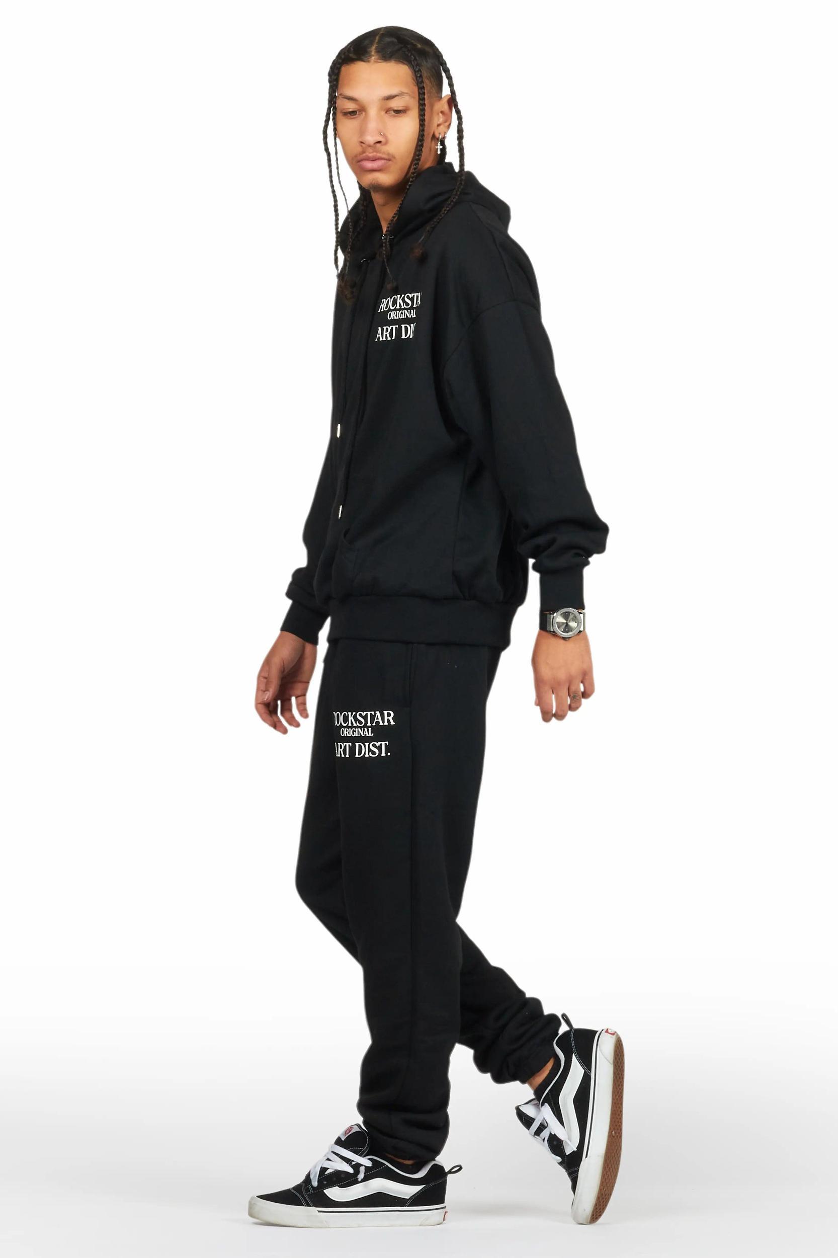 Briggs Black Hoodie/Relax Fit Track Set Male Product Image