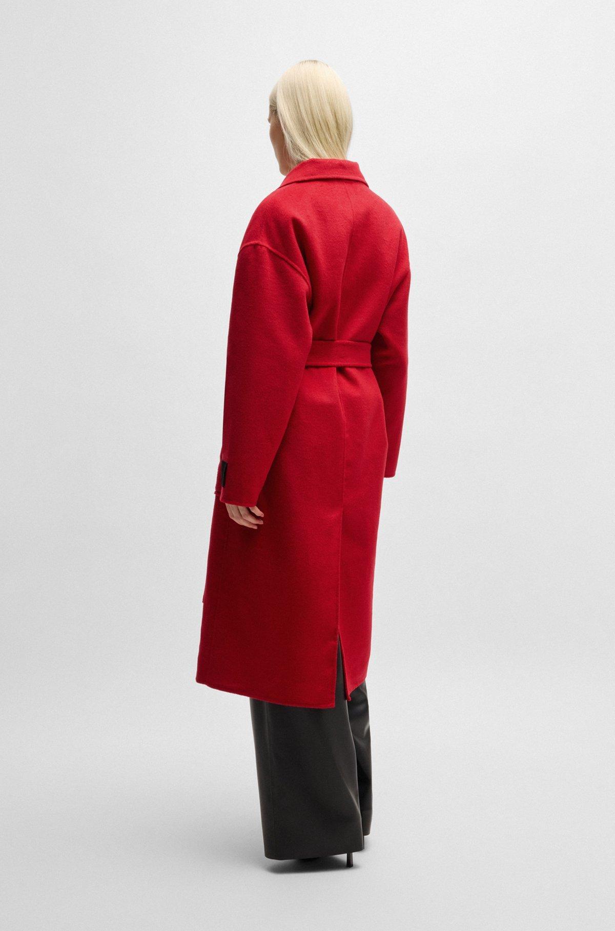 Oversize-fit coat with tie-up belt Product Image