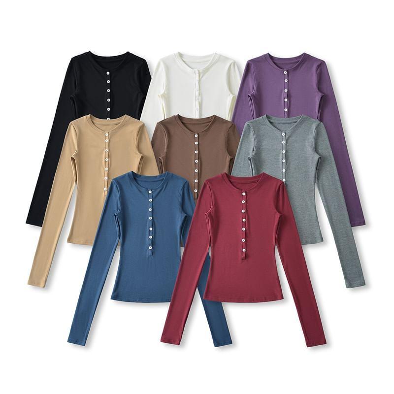 Long Sleeve Crew Neck Cropped Cable Knit Top Product Image