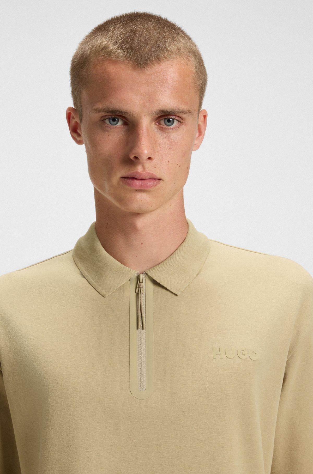 Polo shirt with zip placket Product Image