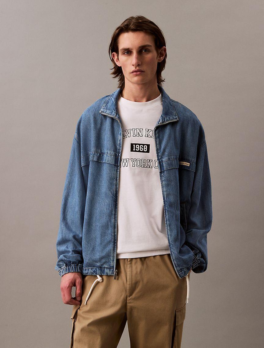 Denim Windbreaker Jacket Product Image