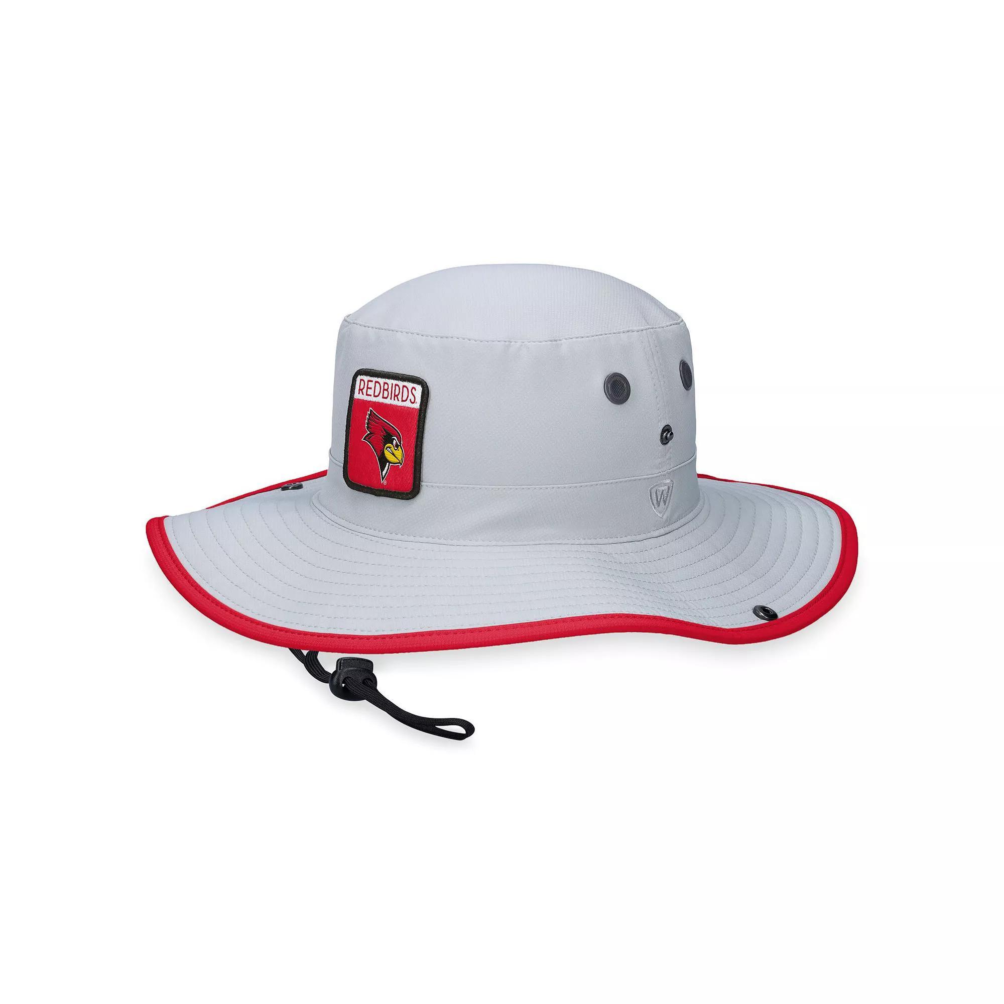 Mens Top of the World Gray Illinois State Redbirds Steady Bucket Hat Product Image