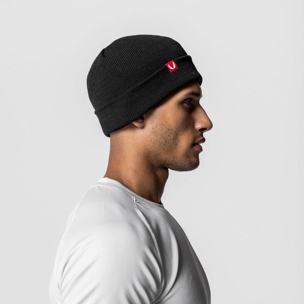 Essential Beanie - Black/Red Product Image