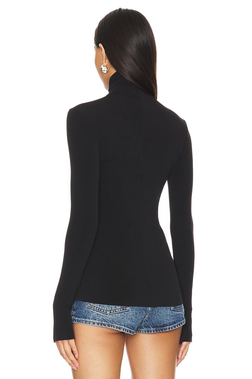 Slim Fit Long Sleeve Turtleneck Top Norma Kamali Product Image