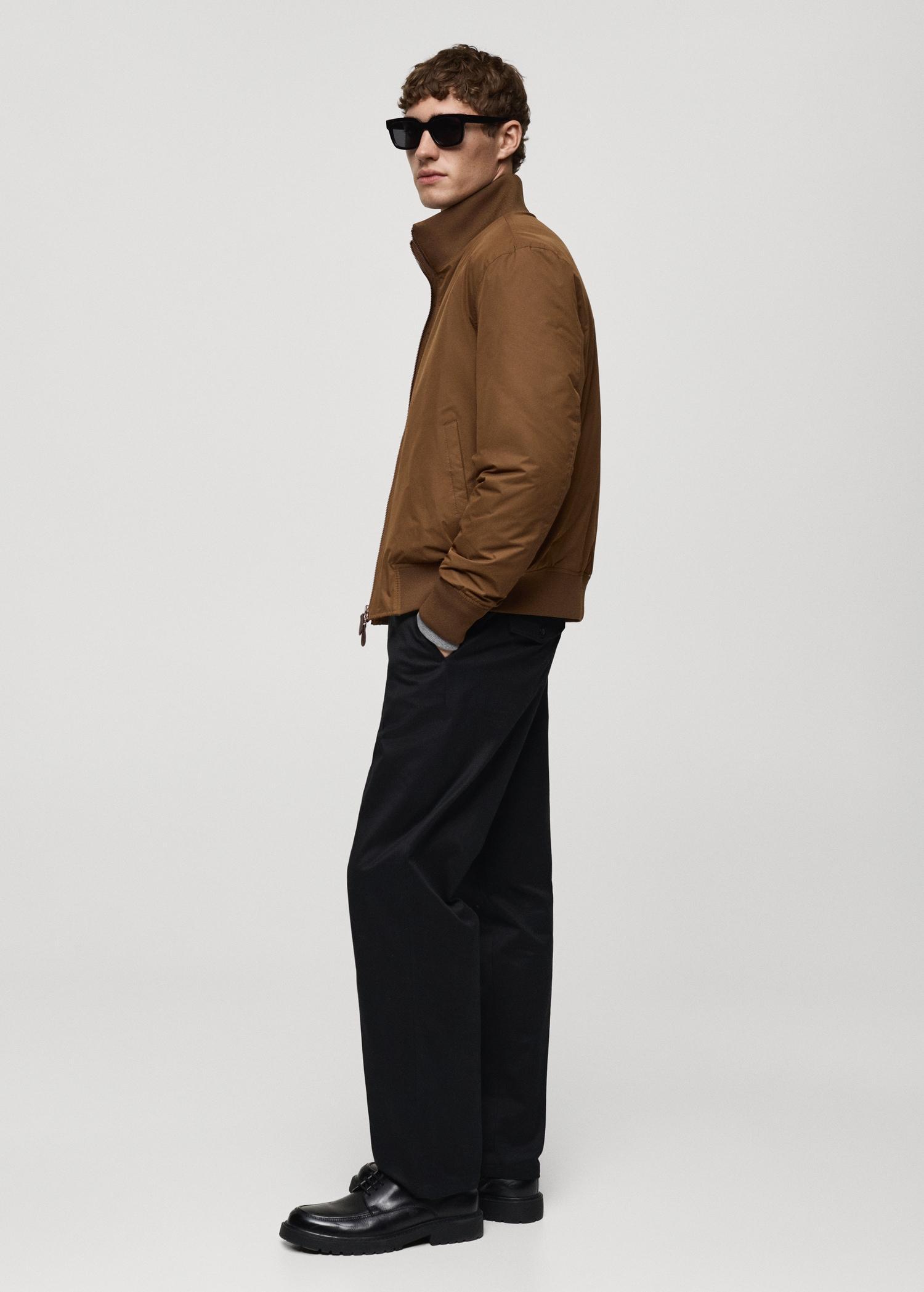 Water-repellent quilted bomber jacket - Men | MANGO USA Product Image