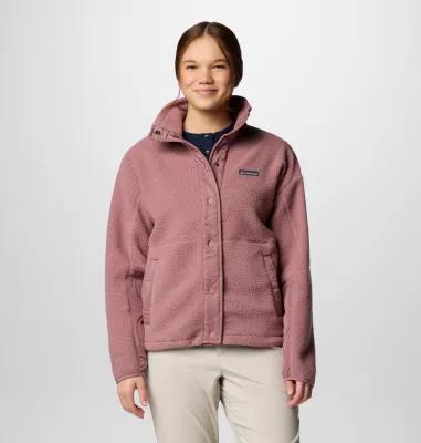 Women's Columbia Cloud Point Snap Front Fleece Jacket, Size: XXL, Stone Green Product Image