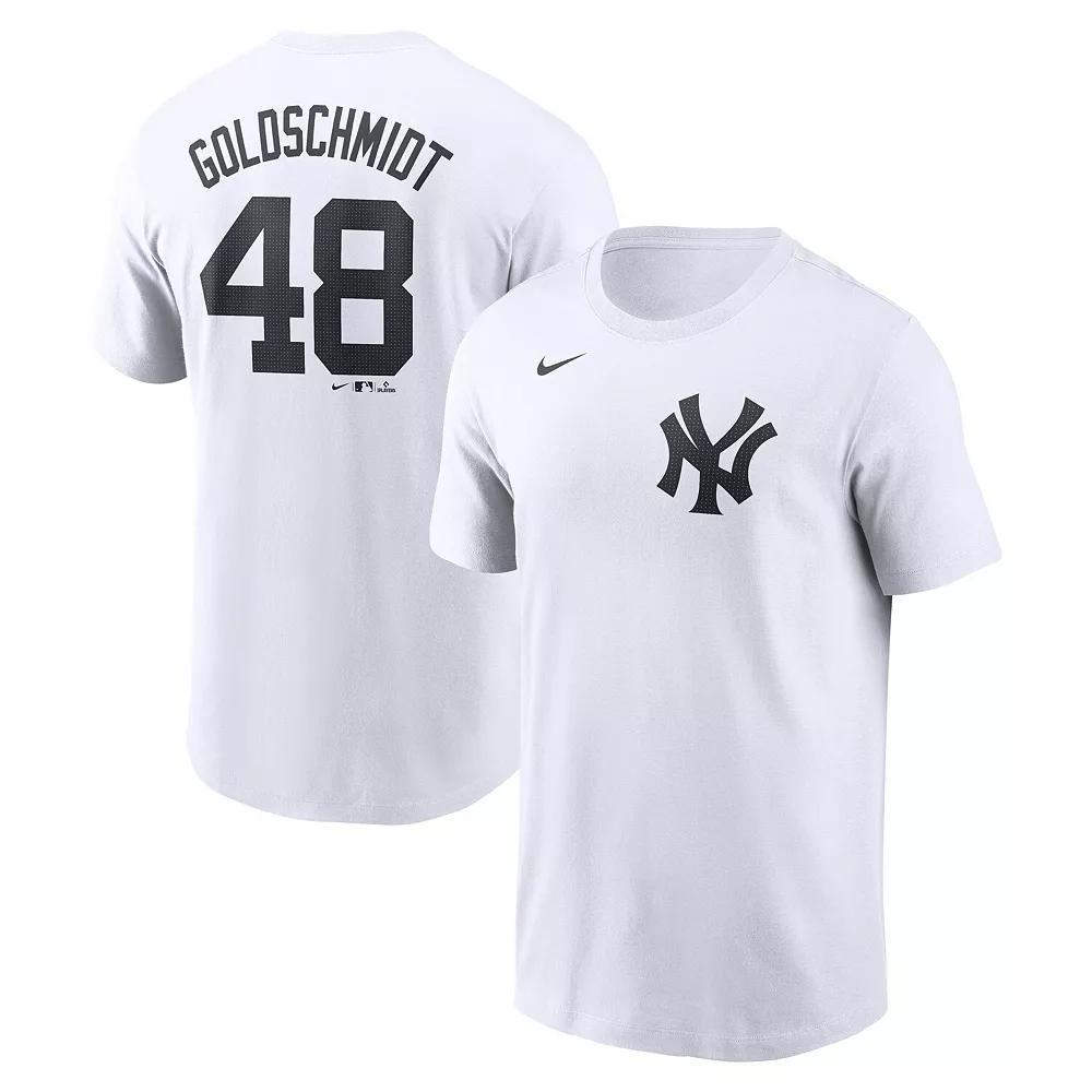 Men's Nike Paul Goldschmidt White New York Yankees Fuse Name & Number T-Shirt, Size: 2XL Product Image