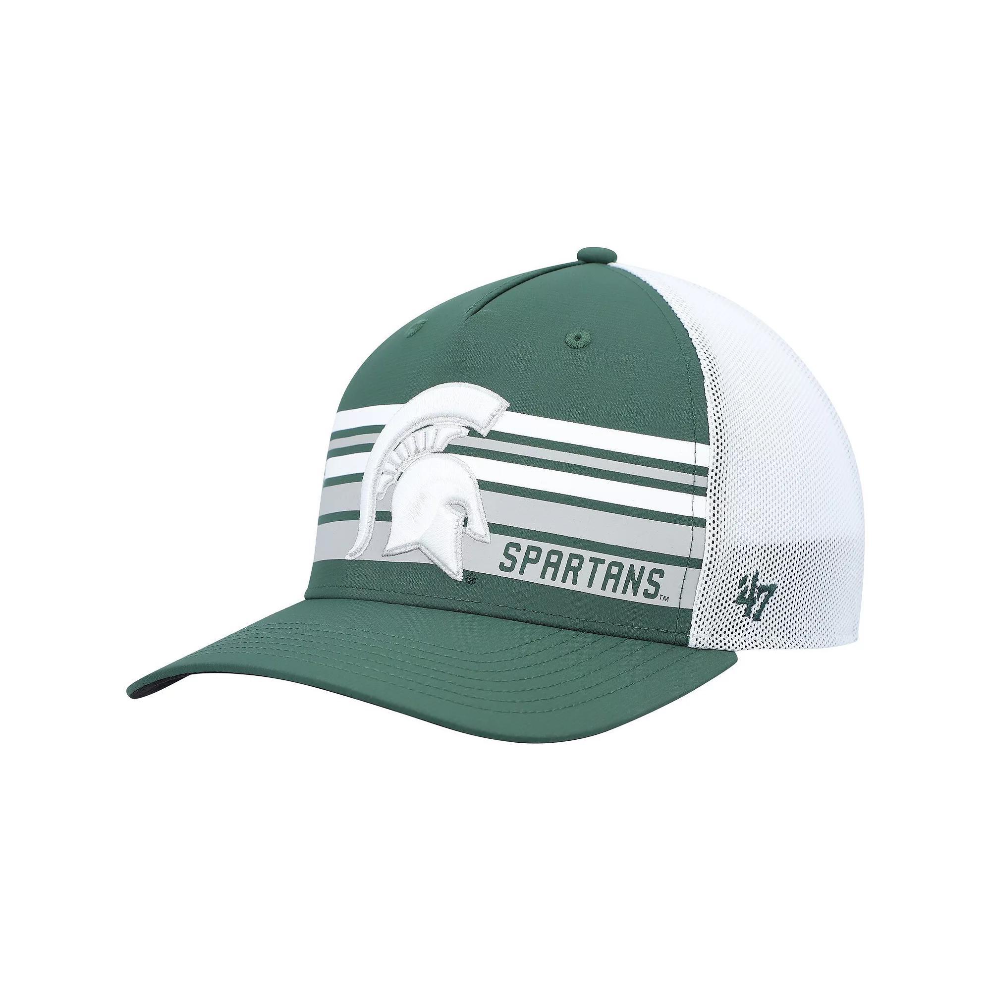 Men's '47 Green Michigan State Spartans Brrr Altitude Trucker Snapback Hat Product Image
