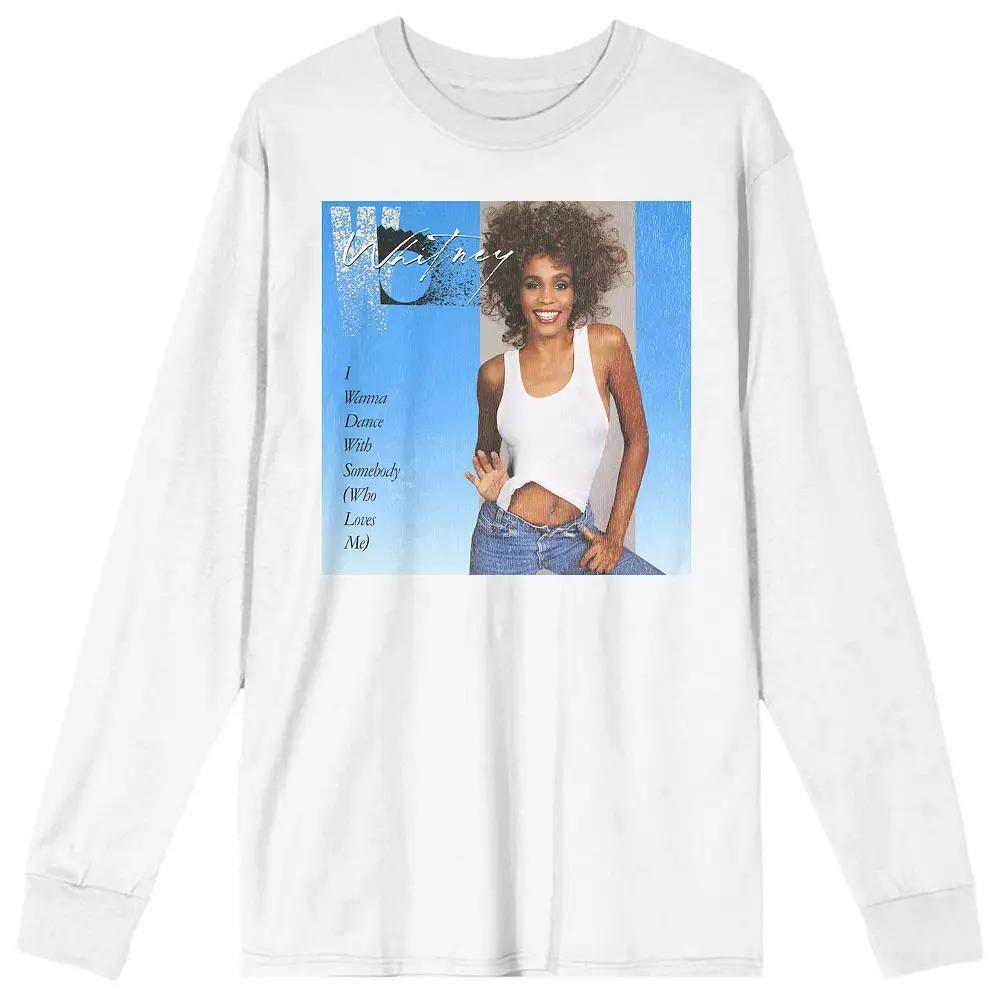 Men's Whitney Houston Wanna Dance Tee, Size: Medium, White Product Image