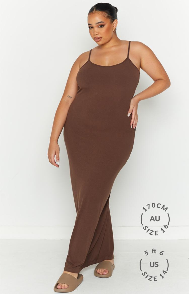 Melrose Brown Maxi Dress Product Image