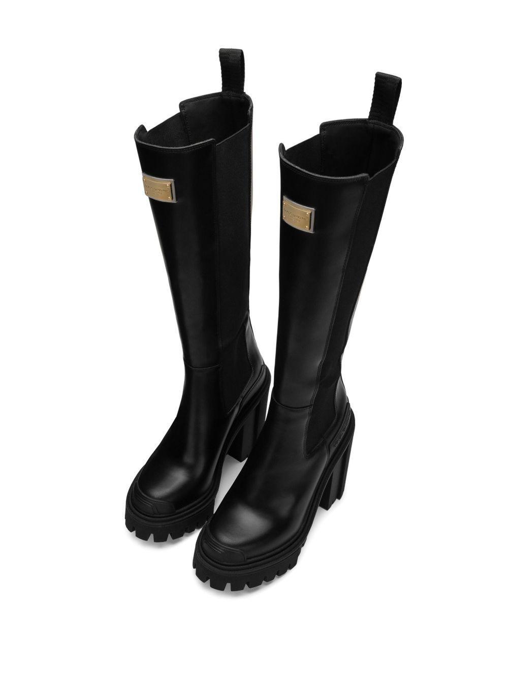 90mm logo-plaque slip-on boots Product Image