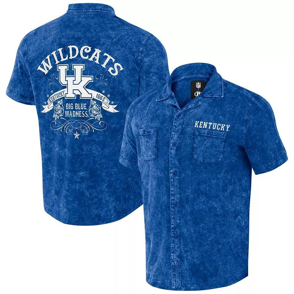 Men's Darius Rucker Collection by Fanatics  Royal Kentucky Wildcats Team Color Button-Up Shirt, Size: Medium, Blue Product Image