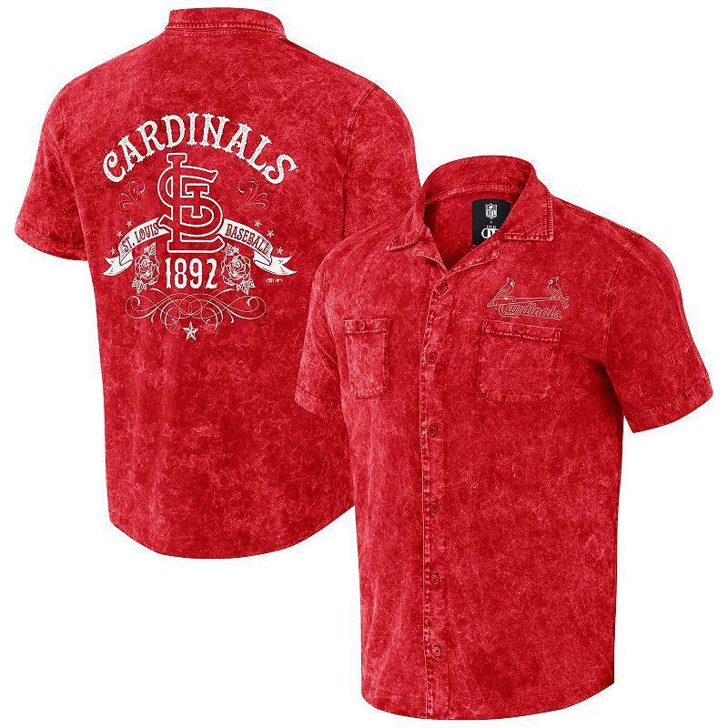 Men's Darius Rucker Collection by Fanatics  Navy Boston Red Sox Denim Team Color Button-Up Shirt, Size: Small, Blue Product Image