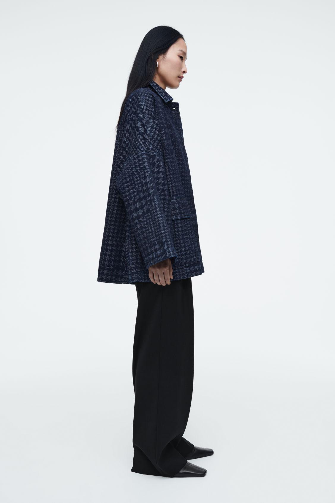 HOUNDSTOOTH-JACQUARD DENIM JACKET Product Image