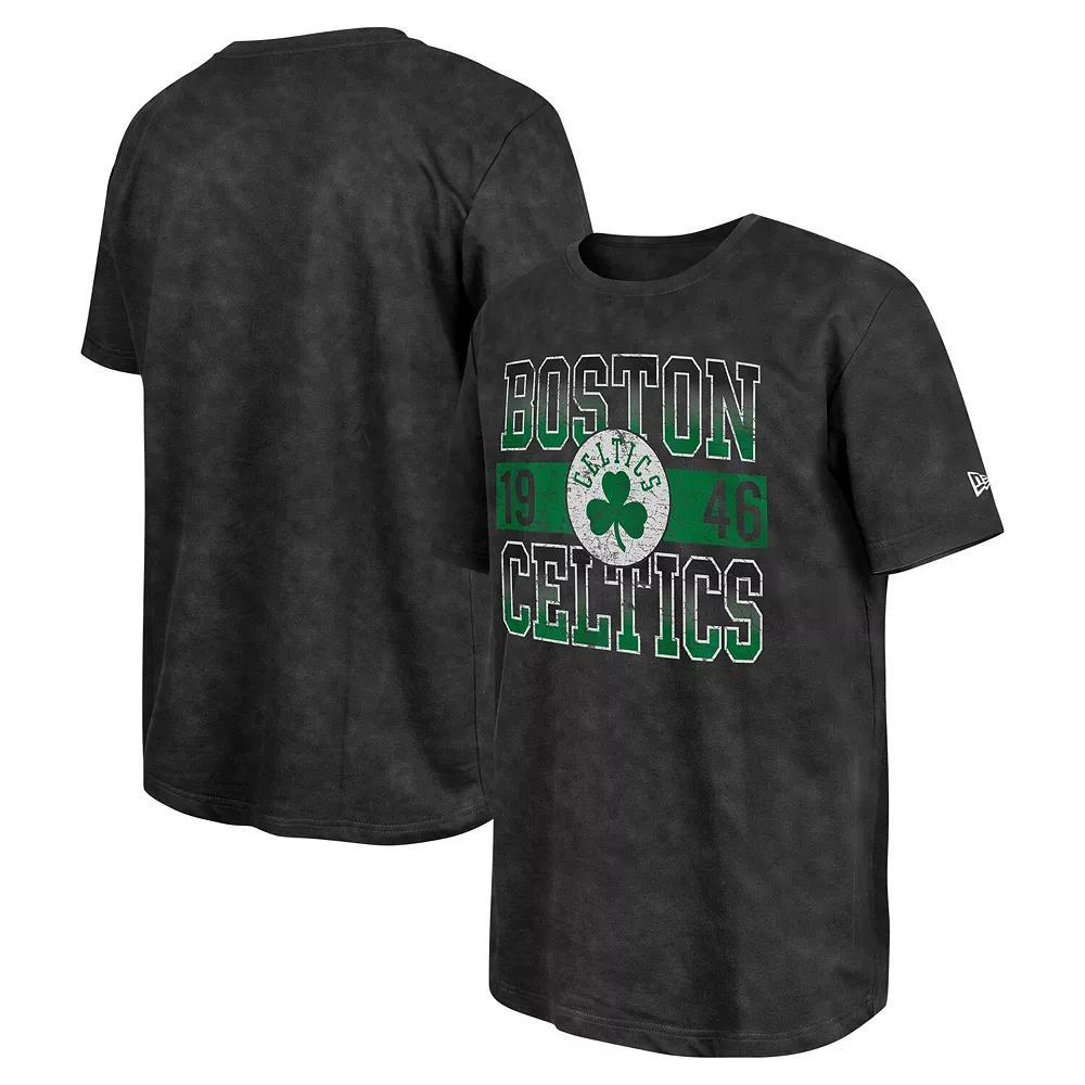 Men's New Era Black Milwaukee Bucks Enzyme Washed Oversized T-Shirt, Size: Small Product Image
