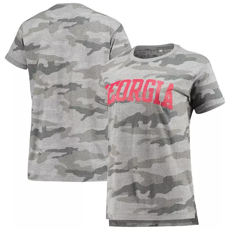 Womens Pressbox Camo Georgia Bulldogs T-Shirt Product Image