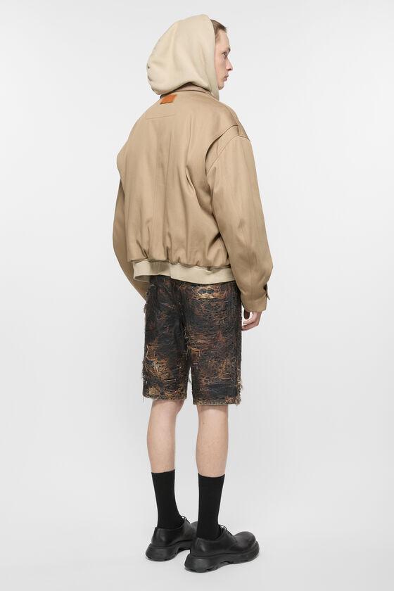 Denim monogram shorts - loose fit Product Image