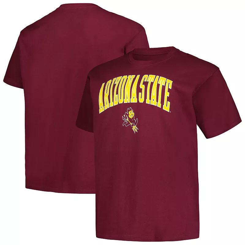 Champion Mens Maroon Arizona State Sun Devils Big Tall Arch Over Logo T-Shirt Product Image
