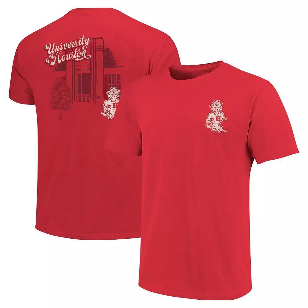 Men's Red Houston Cougars Mascot Scenery Premium T-Shirt, Size: XL, Hou Red Product Image