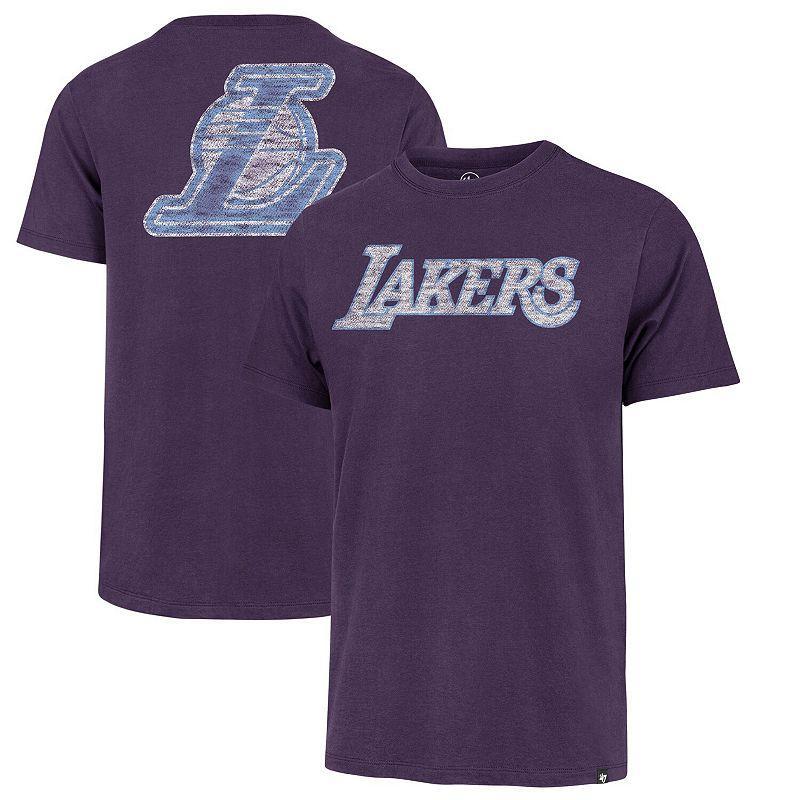 Men's '47 Heathered Royal Los Angeles Rams Stripe Thru Franklin T-Shirt, Size: Medium, Blue Product Image