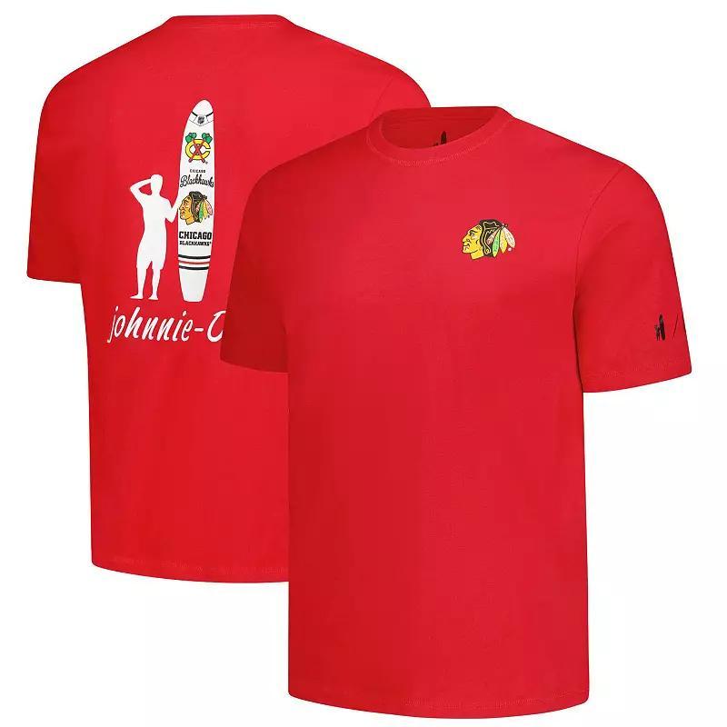 Men's johnnie-O Red Chicago Blackhawks Heathered Spencer T-Shirt, Size: Small Product Image