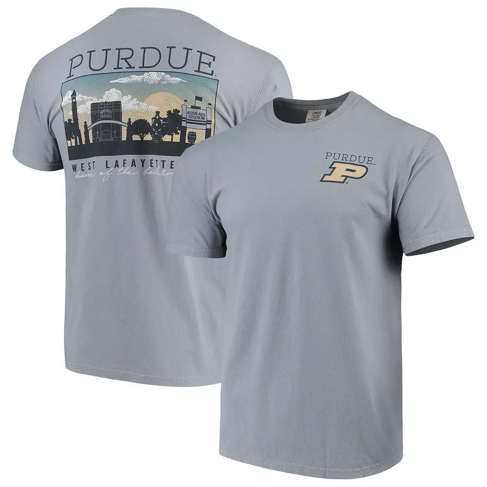 Men's Gray Purdue Boilermakers Team Comfort Colors Campus Scenery T-Shirt, Size: Medium, Grey Product Image