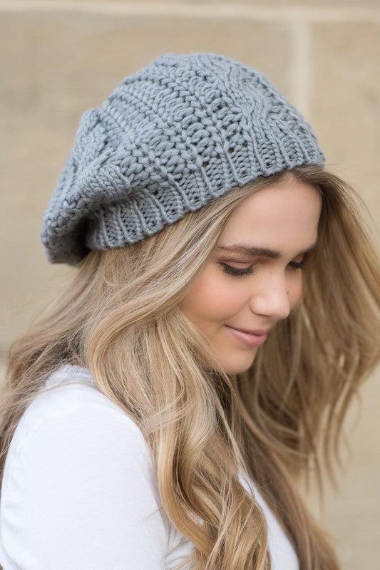 Knit Slouchy Beret Product Image