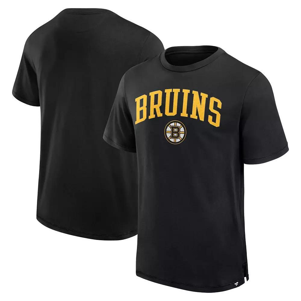 Men's Fanatics  Black Boston Bruins Elevated Pima T-Shirt, Size: 3XL Product Image