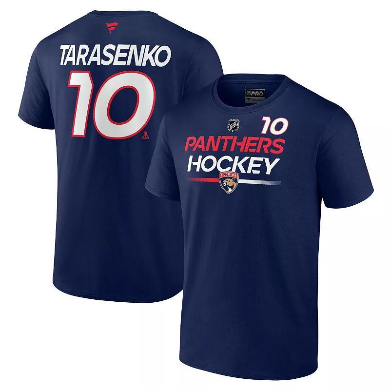 Men's Fanatics Branded Brandon Tanev Deep Sea Blue Seattle Kraken Authentic Pro Prime Name & Number T-Shirt, Size: Large, Krk Blue Product Image