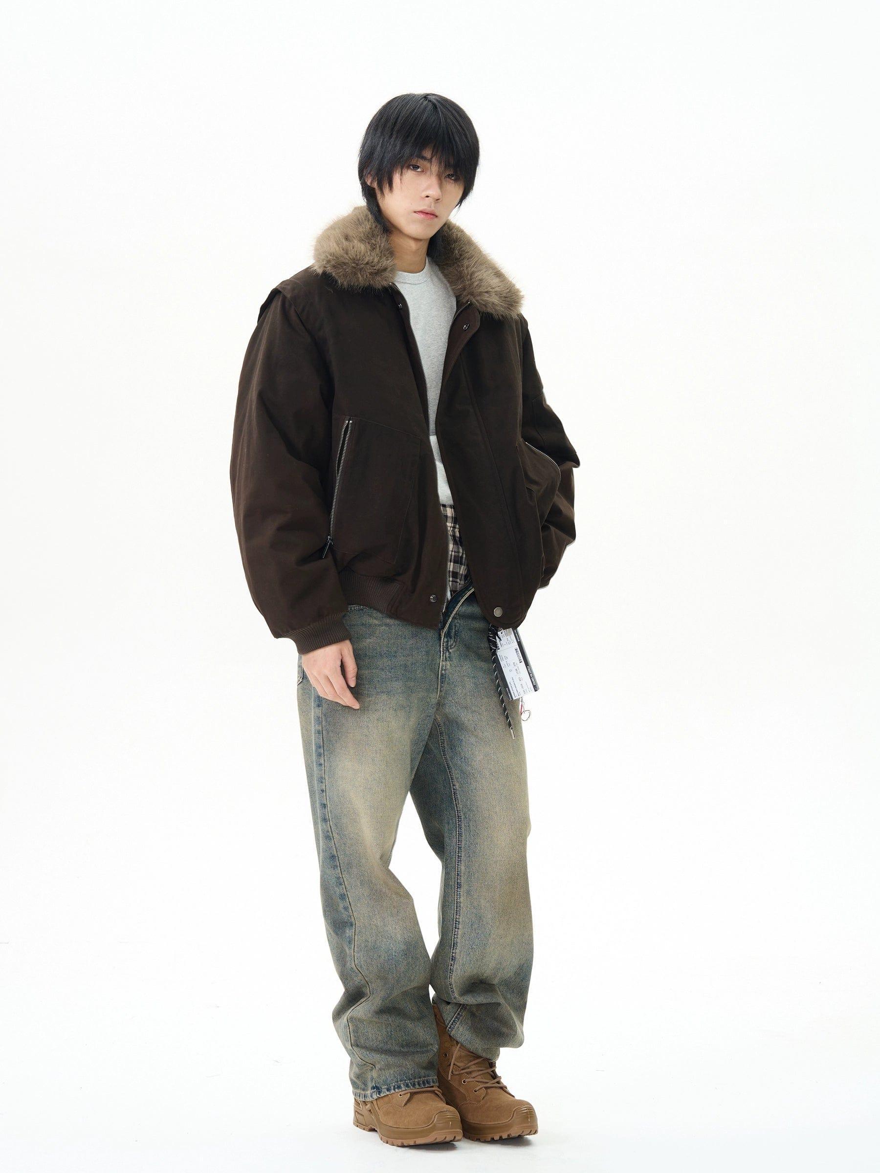 RT No. 12066 WASHED BLUE DENIM STRAIGHT JEANS Product Image