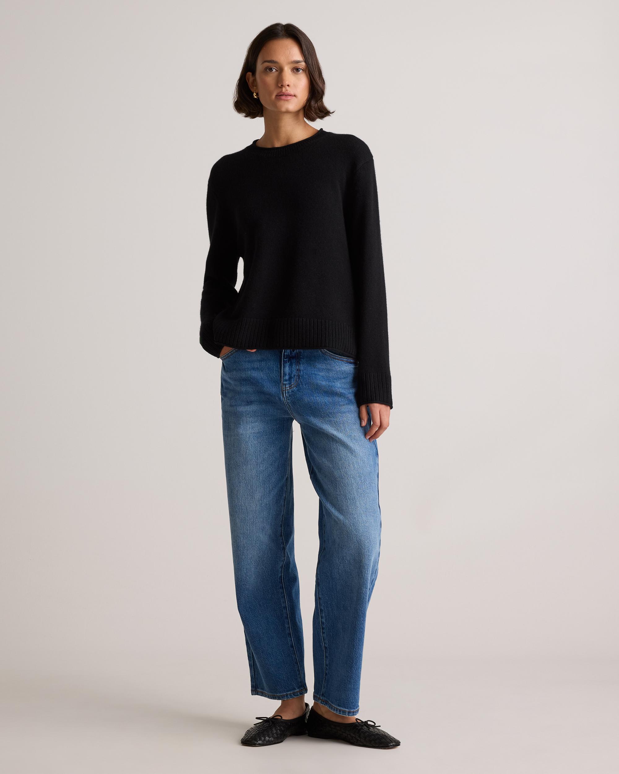 Quince | Women's Mongolian Cashmere Boxy Crewneck Sweater Size XL Product Image