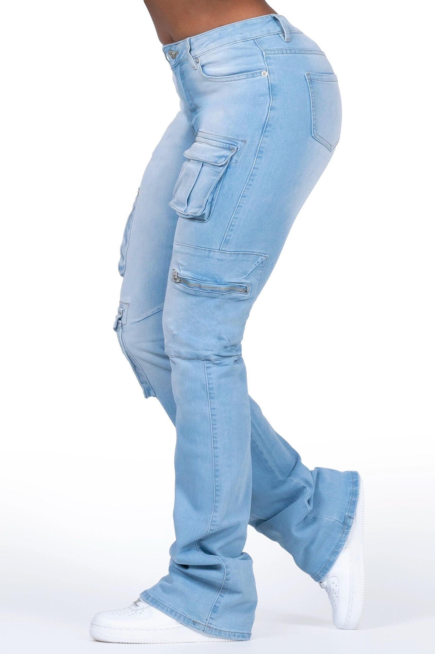 Corrine Light Wash Super Stacked Jean Female Product Image
