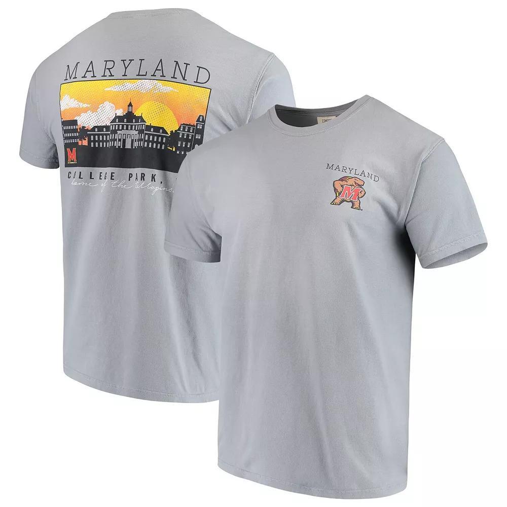 Men's Gray Maryland Terrapins Team Comfort Colors Campus Scenery T-Shirt, Size: 3XL, Grey Product Image