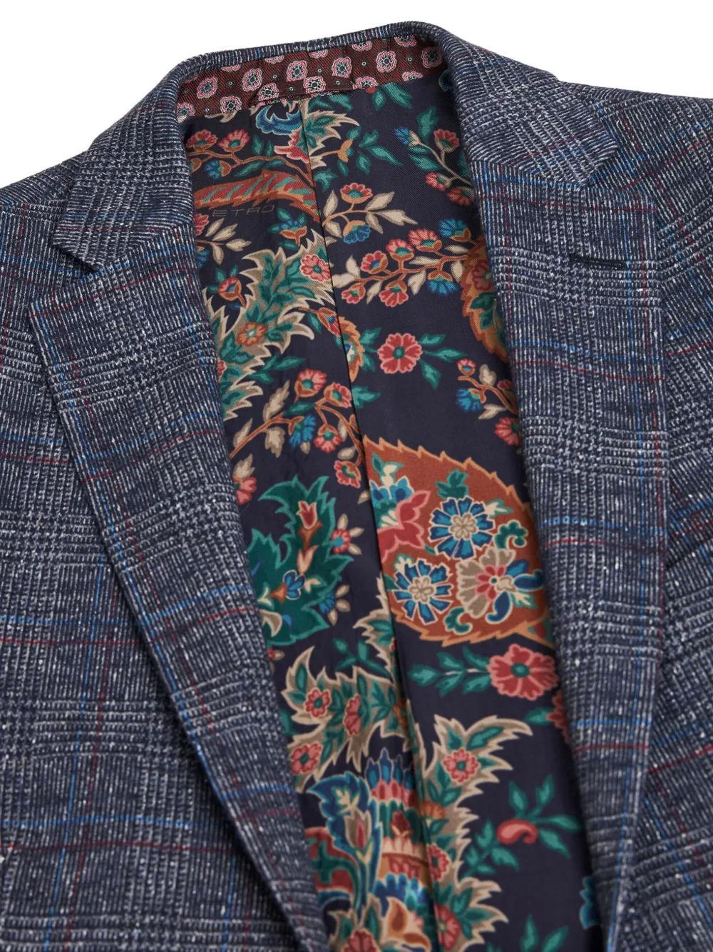 single-breasted checked blazer Product Image