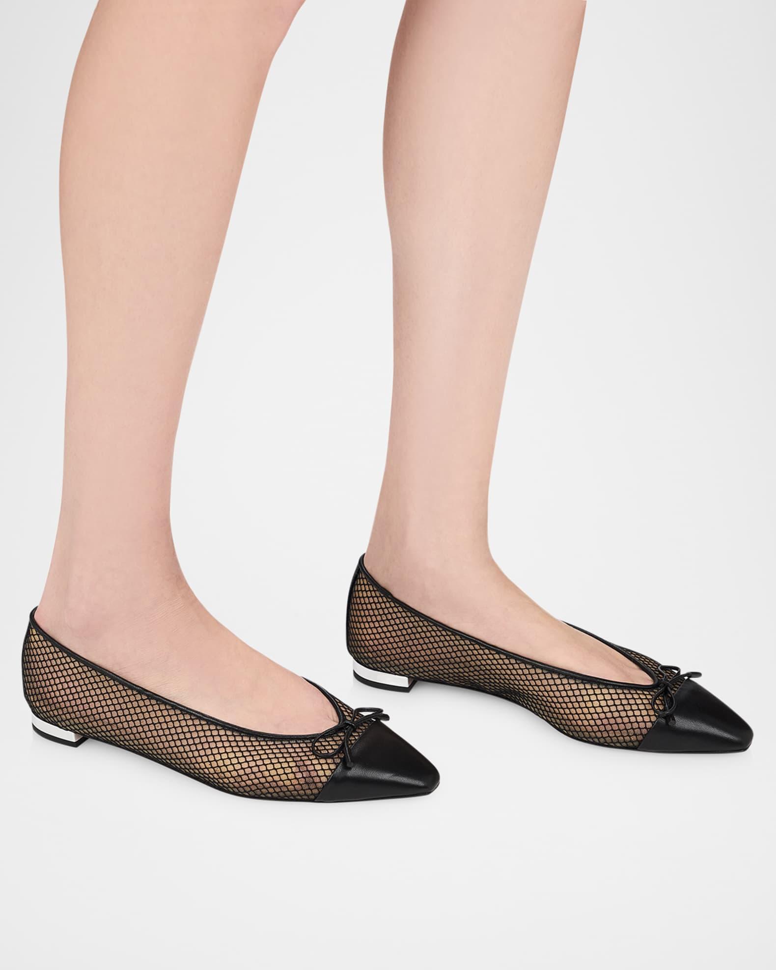 Gioia Mesh Net Cap-Toe Ballerina Flats Product Image