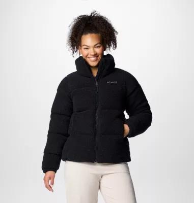 Women's Columbia Puffect Sherpa Puffer Jacket, Size: XXL, Stone Green Product Image