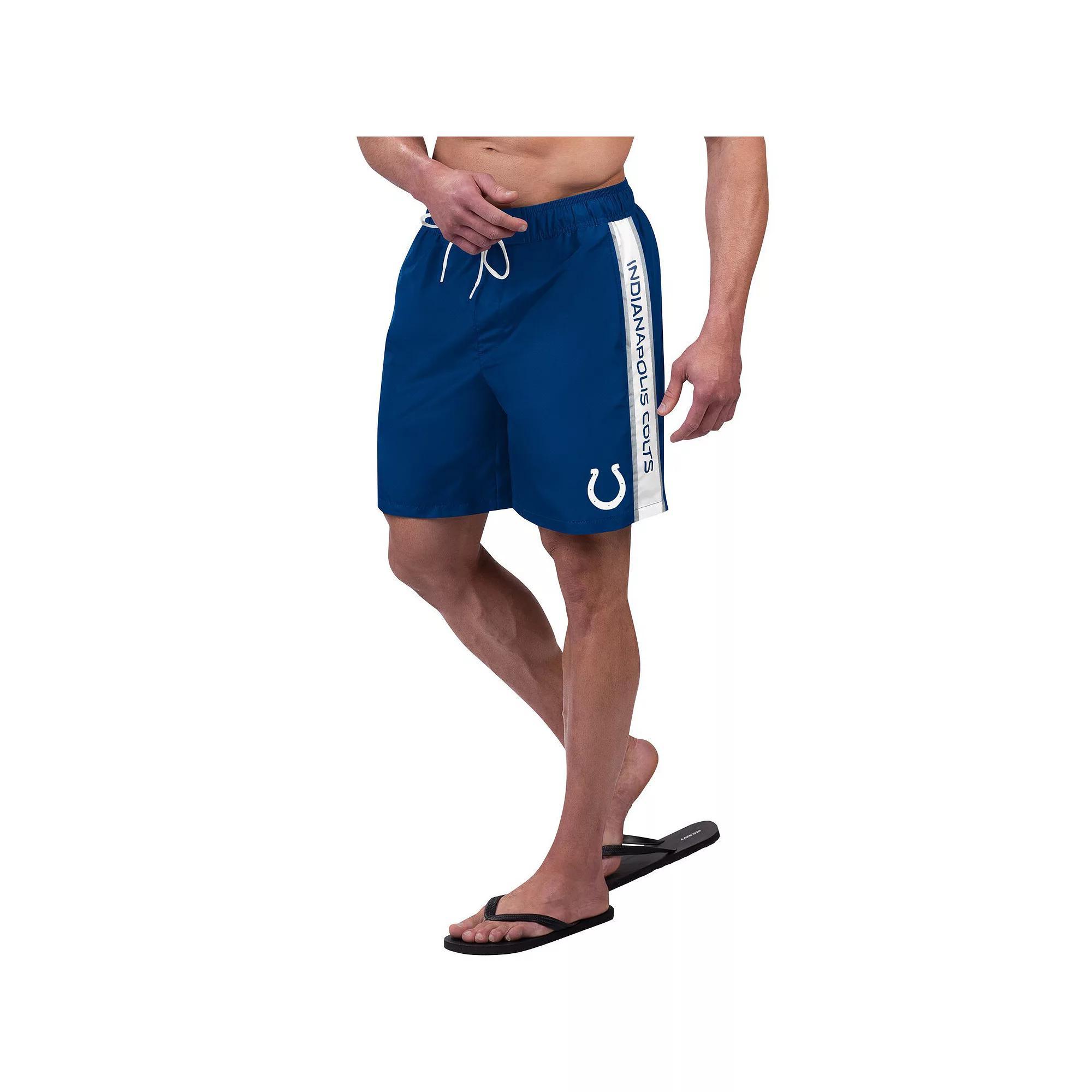 Men's G-III Sports by Carl Banks Royal Indianapolis Colts Streamline Volley Swim Shorts, Size: Large, Blue Product Image