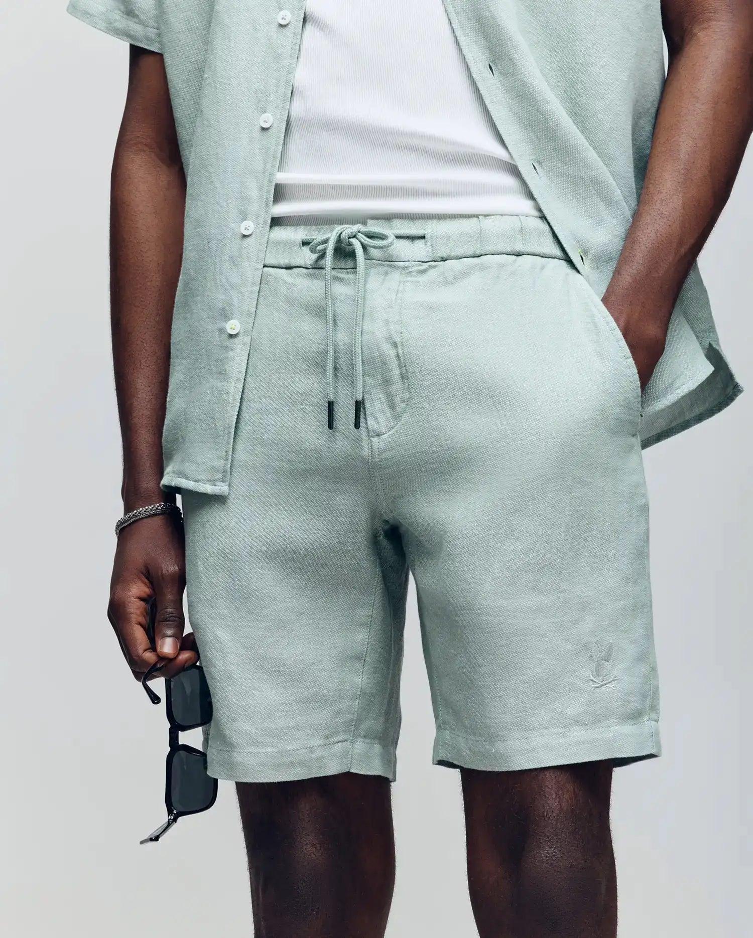 MENS WINDCREST LINEN BLEND DRAWSTRING SHORT - B6R474C200 Product Image